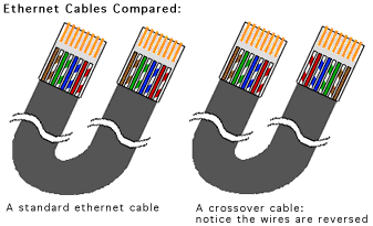 Illustration of 10baseT cable ends